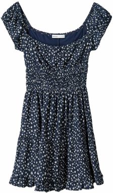 Bershka Letné šaty  námornícka modrá / biela