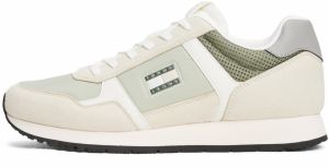 Tommy Jeans Nízke tenisky  svetlosivá / kaki / olivová / biela