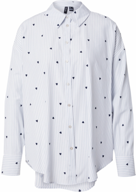 VERO MODA Blúzka 'VMNORA'  námornícka modrá / svetlomodrá / biela