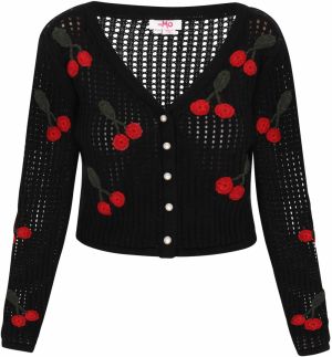 MYMO Kardigán 'Fashion Look'  tmavozelená / červená / čierna
