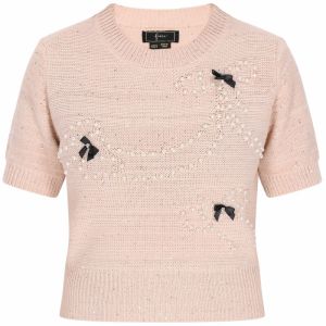 faina Sveter 'Fashion Look'  ružová / čierna / biela