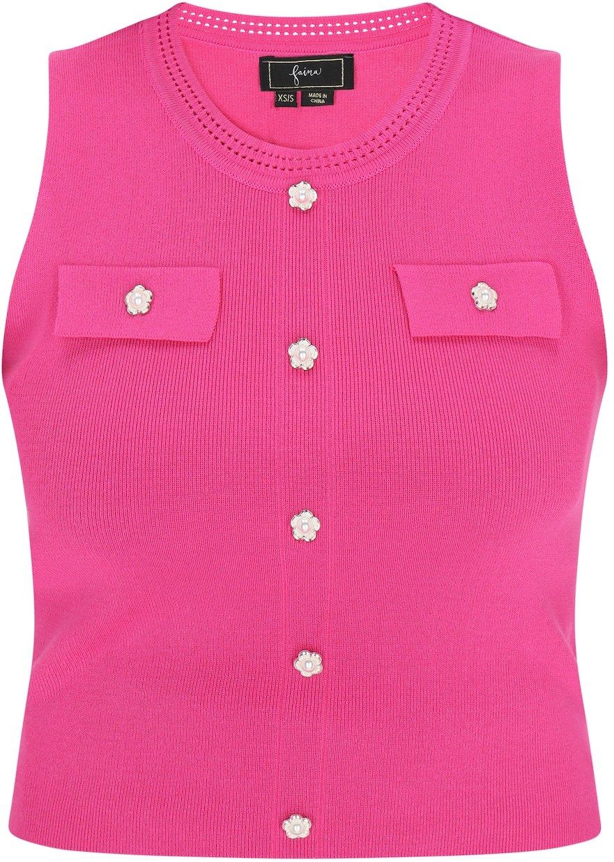 faina Vyšívaný top  fuksia