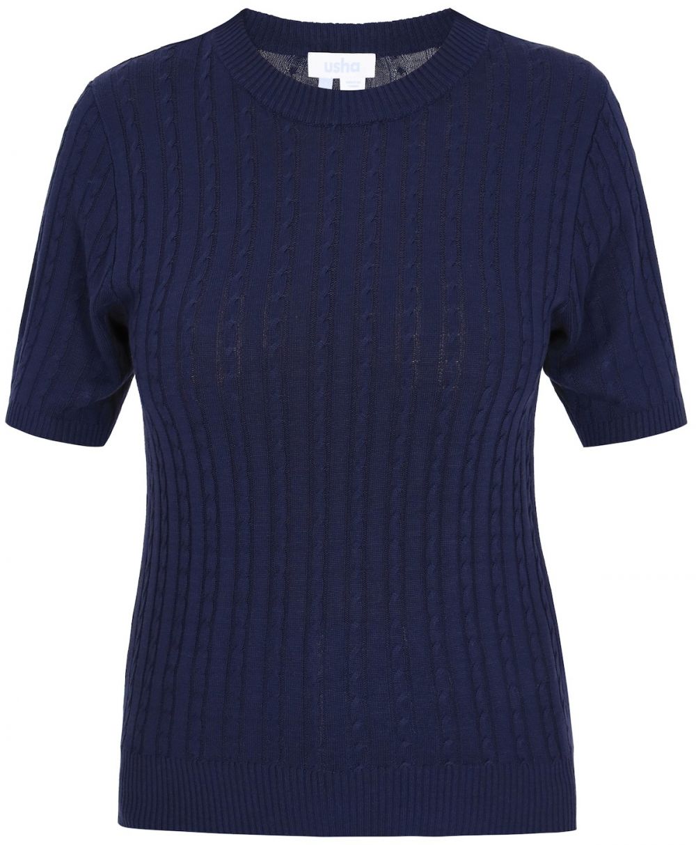 usha BLUE LABEL Sveter 'Everyday Fashion'  námornícka modrá