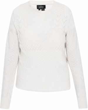 usha BLACK LABEL Sveter  šedobiela