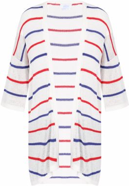 usha BLUE LABEL Kardigán  enciánová / červená / biela