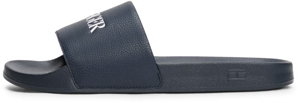 TOMMY HILFIGER Šľapky  tmavomodrá / biela