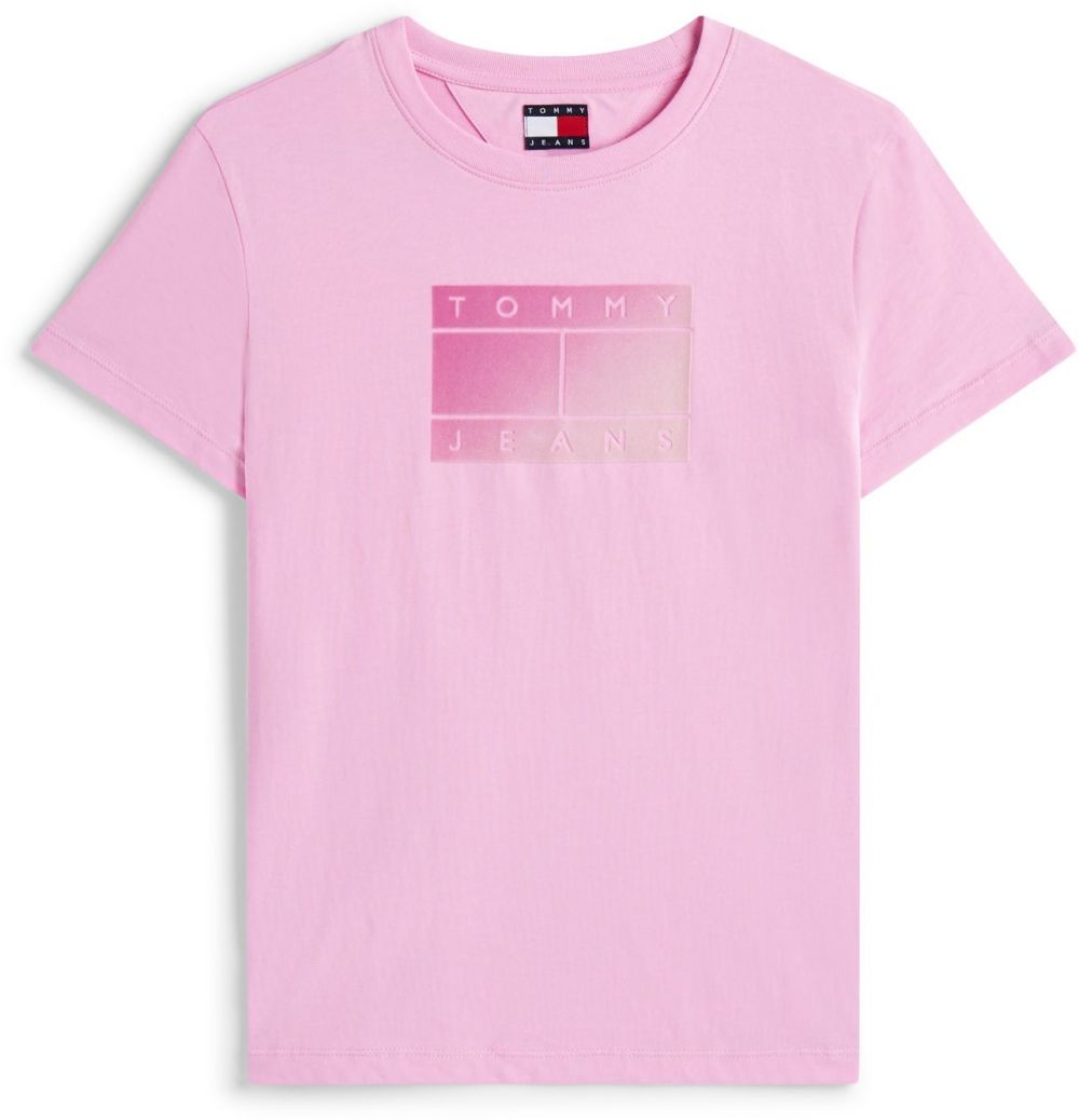 Tommy Jeans Tričko  ružová / tmavoružová