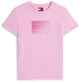 Tommy Jeans Tričko  ružová / tmavoružová