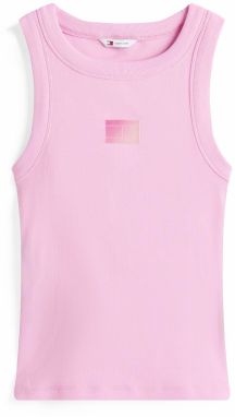 Tommy Jeans Top  ružová / tmavoružová