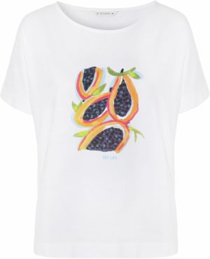 TATUUM Tričko 'Lali 2'  zelená / baklažánová / oranžová / biela