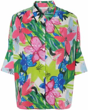 TATUUM Blúzka 'Mara'  modrá / zelená / fuksia / čierna
