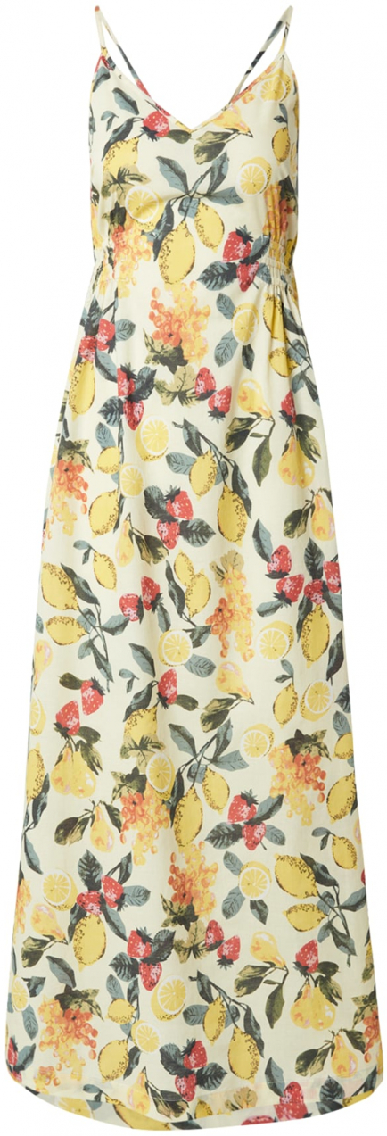 VERO MODA Letné šaty 'VMLemony'  modrá / žltá / zelená / biela