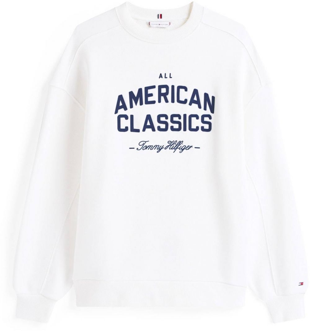 TOMMY HILFIGER Mikina  námornícka modrá / biela