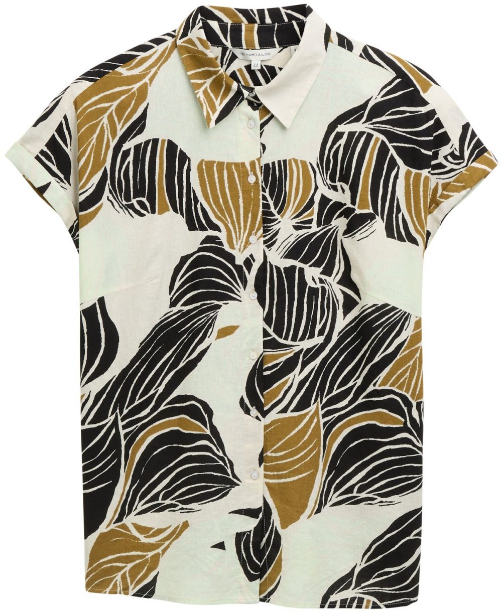 Tom Tailor Women + Blúzka  béžová / hnedá / čierna