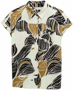 Tom Tailor Women + Blúzka  béžová / hnedá / čierna