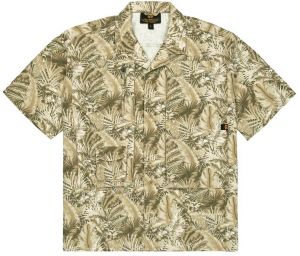 ALPHA INDUSTRIES Košeľa 'Honolulu'  kaki / olivová / prírodná biela