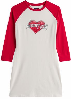 Tommy Jeans Tričko  červená / čierna / biela