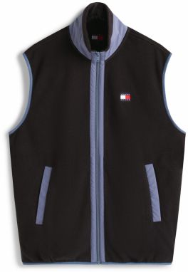 Tommy Jeans Vesta  svetlomodrá / čierna