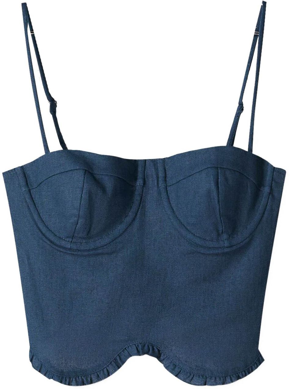 Bershka Top  tmavomodrá