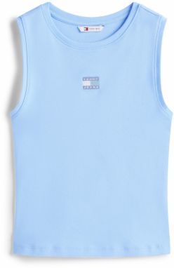 Tommy Jeans Top  modrá / svetlomodrá / biela