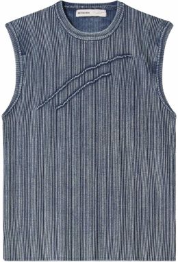 Bershka Tričko  námornícka modrá / biela