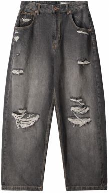Bershka Džínsy  sivý denim