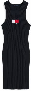 Tommy Jeans Pletené šaty  červená / čierna / biela