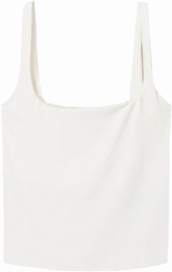 Bershka Top  šedobiela