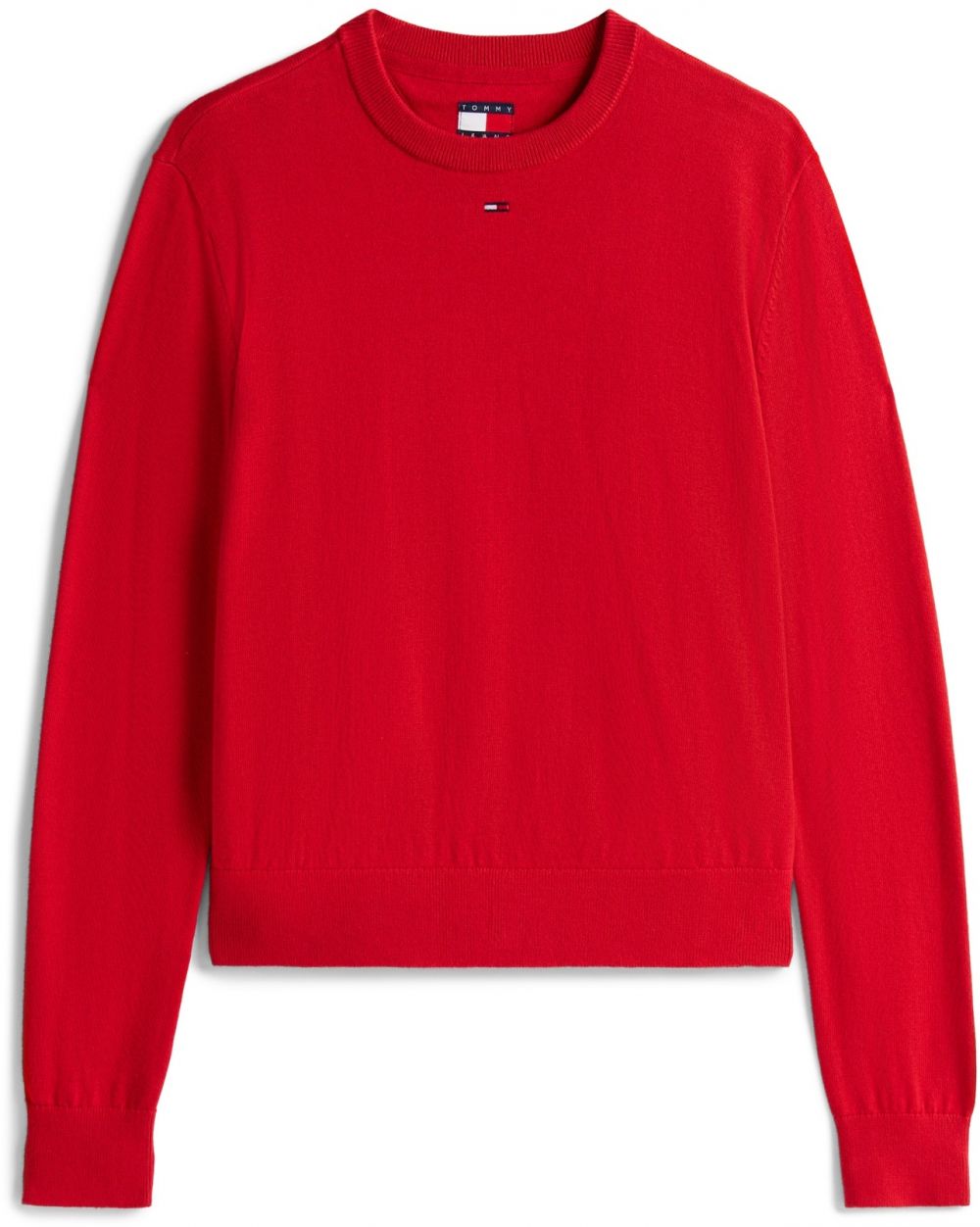 Tommy Jeans Sveter 'ESSENTIAL'  námornícka modrá / červená / biela