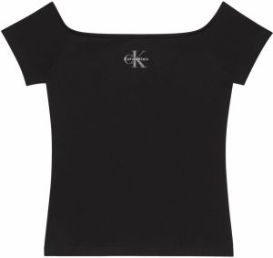 Calvin Klein Jeans Tričko  sivá / čierna / biela