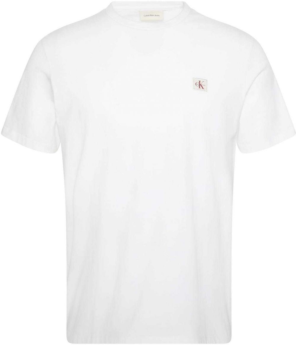 Calvin Klein Jeans Tričko  krémová / krvavo červená / biela