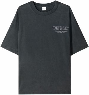 Bershka Tričko 'SURREAL'  sivá / čierna