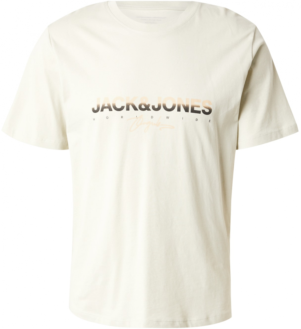 JACK & JONES Tričko 'JORCanggu'  piesková / pastelovo zelená / čierna