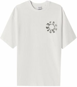 Bershka Tričko  fialová / oranžová / čierna / šedobiela