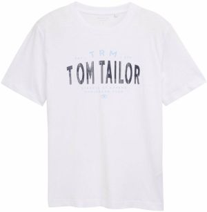 TOM TAILOR Tričko  tmavomodrá / svetlomodrá / biela