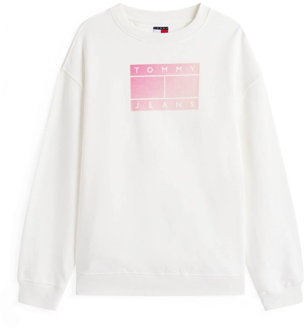 Tommy Jeans Mikina  staroružová / svetloružová / biela