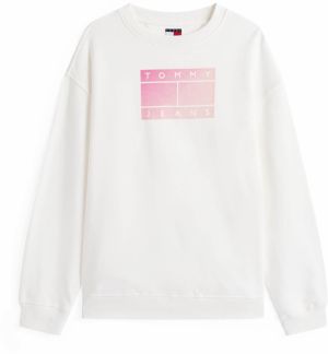 Tommy Jeans Mikina  staroružová / svetloružová / biela