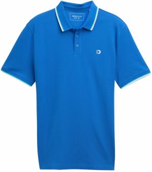 TOM TAILOR DENIM Tričko  vodová / kráľovská modrá / biela