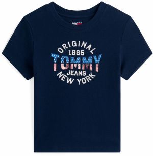 Tommy Jeans Tričko 'New York'  azúrová / tmavomodrá / červená / šedobiela