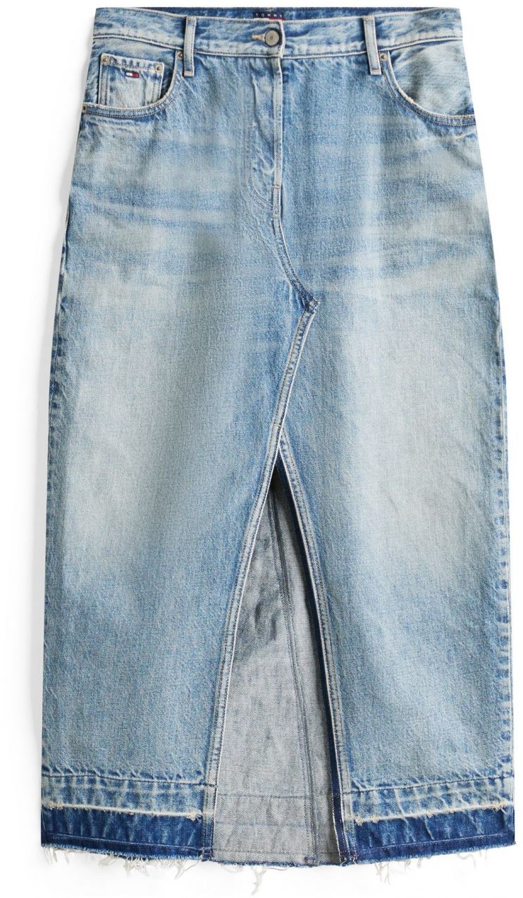 Tommy Jeans Sukňa  modrá denim