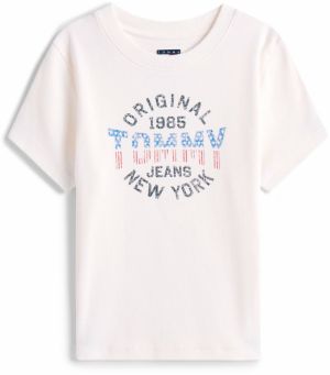 Tommy Jeans Tričko 'New York'  azúrová / antracitová / červená / šedobiela