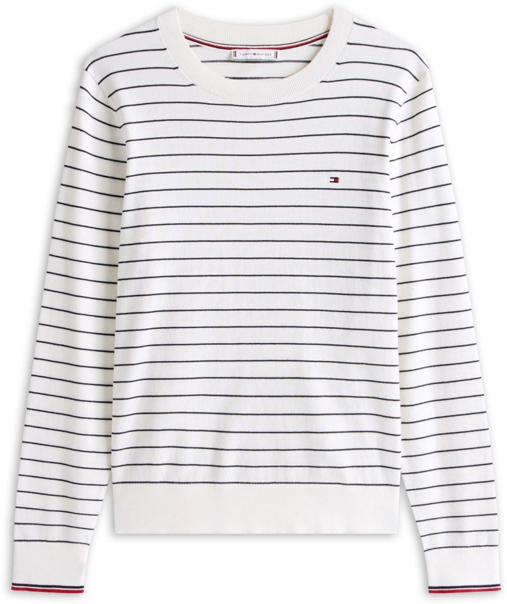 TOMMY HILFIGER Sveter  červená / čierna / biela