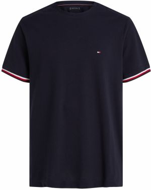 TOMMY HILFIGER Tričko  tmavomodrá / červená / šedobiela