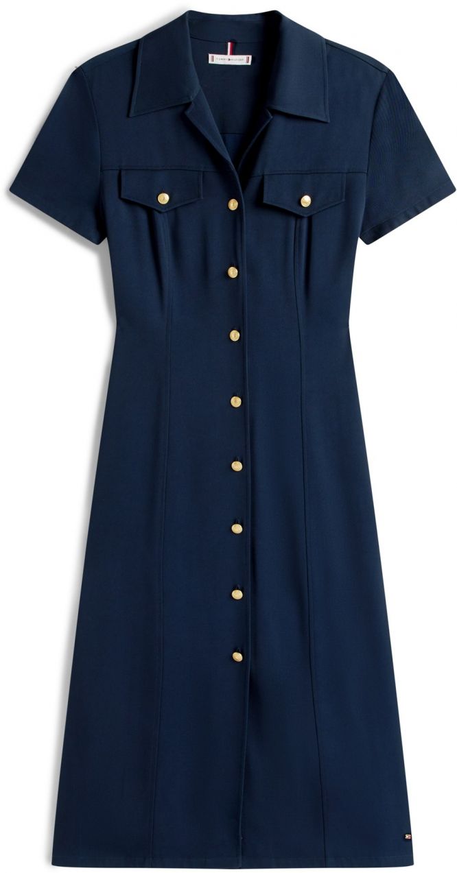TOMMY HILFIGER Košeľové šaty  tmavomodrá