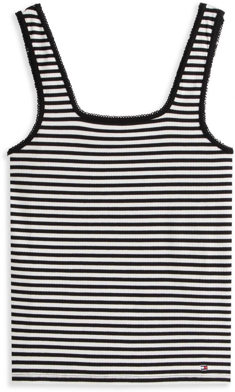 TOMMY HILFIGER Top  čierna / biela