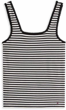 TOMMY HILFIGER Top  čierna / biela