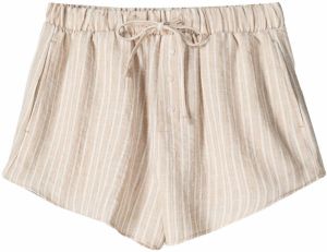 Bershka Nohavice  pastelovo oranžová / biela