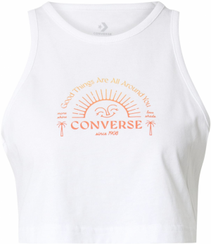 CONVERSE Top 'GOOD VIBES'  oranžová / svetlooranžová / biela
