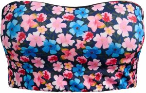Swim by Zizzi Bikinový top 'Caanne'  modrá / ružová / červená / čierna