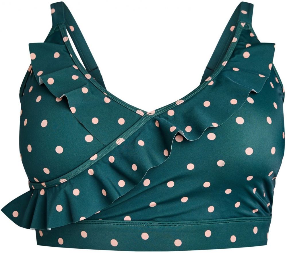 Swim by Zizzi Bikinový top 'Katrin'  jedľová / púdrová